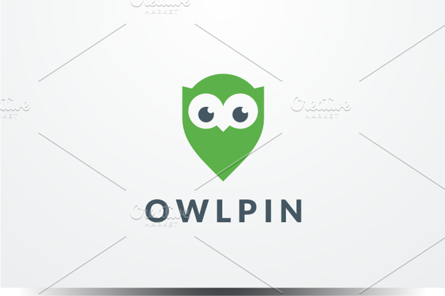 Owl Pin Logo in Logo Templates - product preview 8