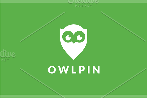 Owl Pin Logo in Logo Templates - product preview 1