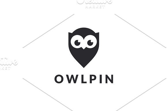 Owl Pin Logo in Logo Templates - product preview 2