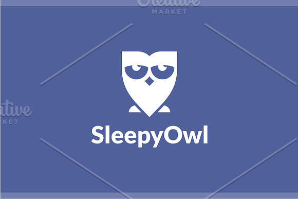 Sleepy Owl Logo in Logo Templates - product preview 1