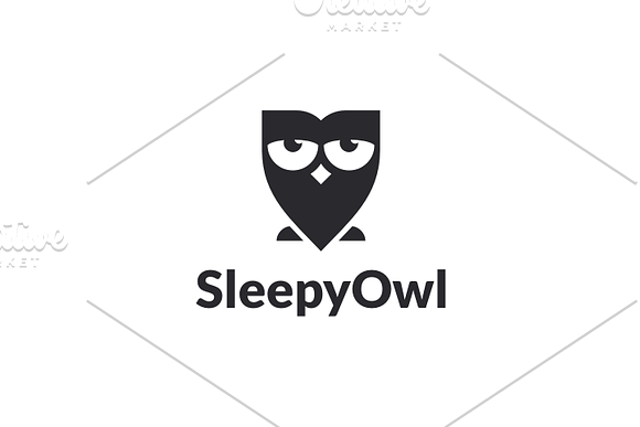 Sleepy Owl Logo in Logo Templates - product preview 2