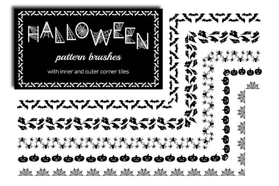 Halloween Pattern Brushes in Photoshop Brushes - product preview 8