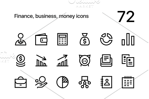 Finance and Money Line Icons Set in Money Icons - product preview 1