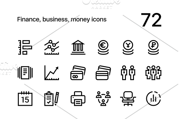 Finance and Money Line Icons Set in Money Icons - product preview 3