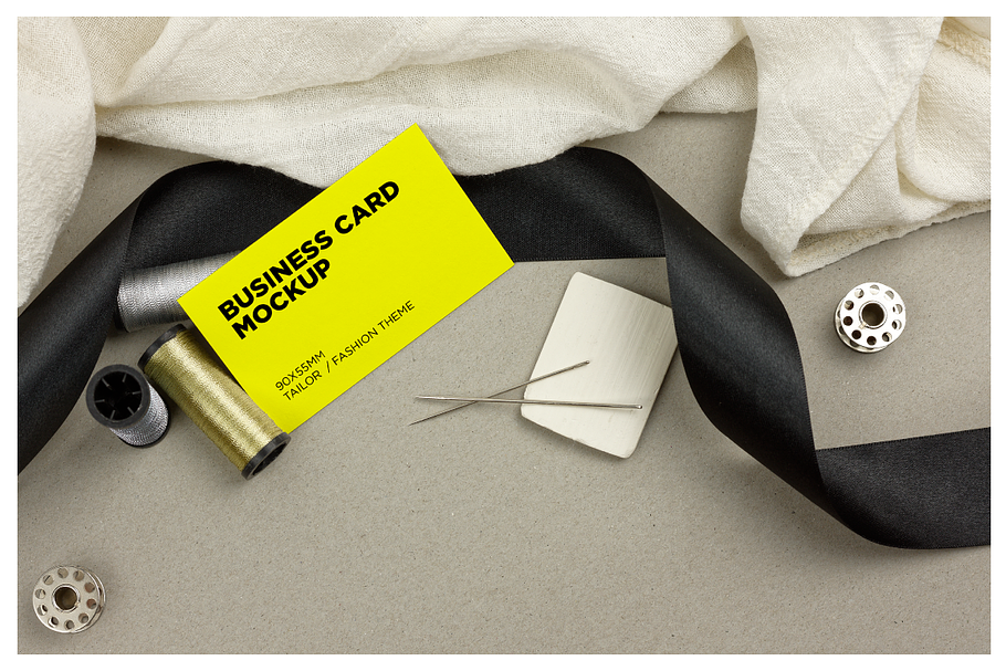 Tailor/Fashion Business Card Mockup