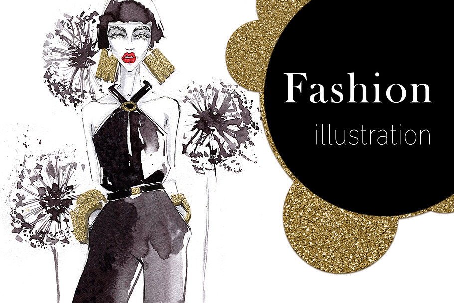 Fashion girl.  in Illustrations - product preview 8