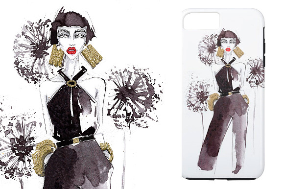 Fashion girl.  in Illustrations - product preview 2