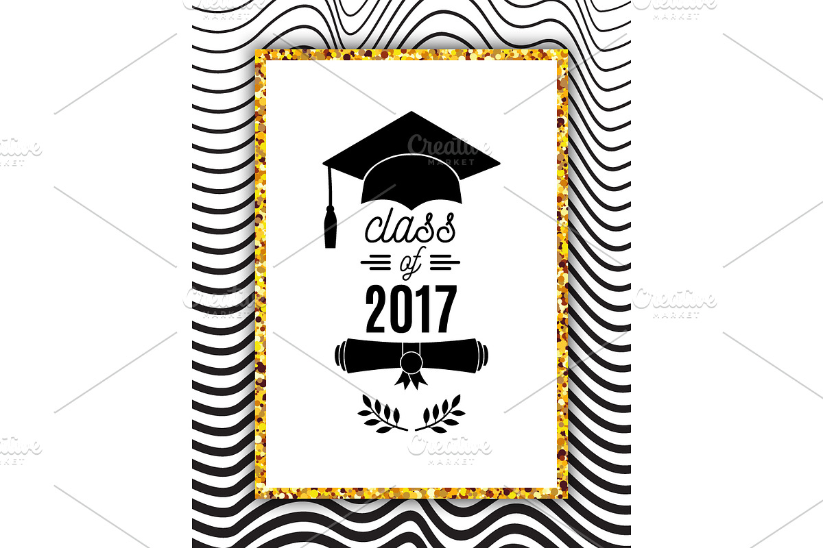 Class of 2017 greeting card in Illustrations - product preview 8