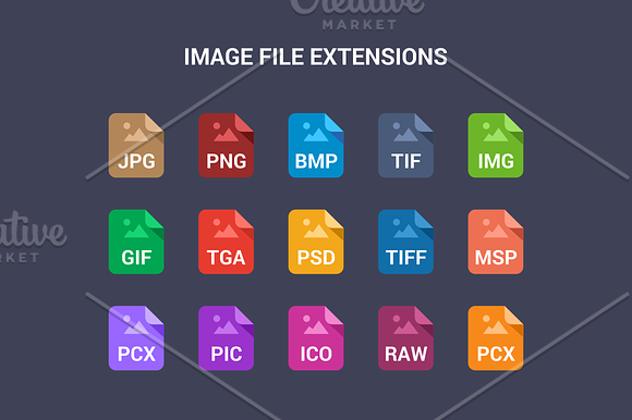 90 File Type Colored Flat Icons Set in UI Icons - product preview 1
