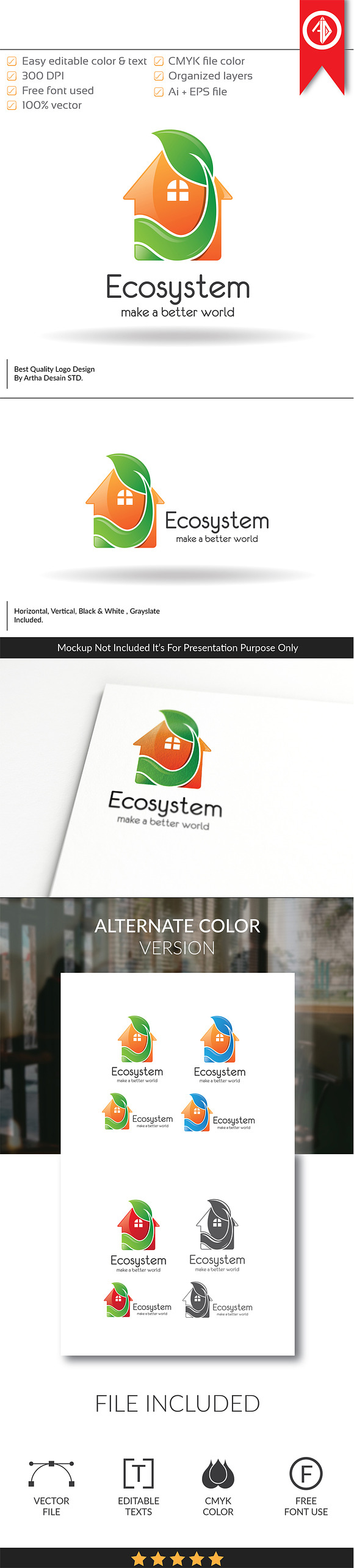 Ecosystem / Home - Logo Template in Logo Templates - product preview 4