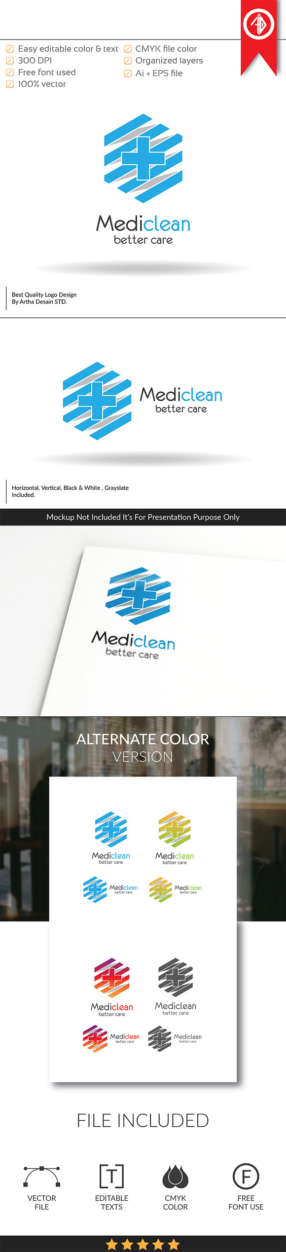 Medical / Healthy - Logo Template in Logo Templates - product preview 3