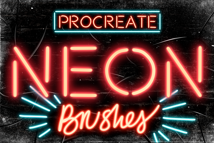 Set of 9 Neon Procreate brushes in Photoshop Brushes - product preview 8