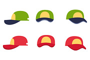 Baseball Cap Collection, Front, Back and Side View