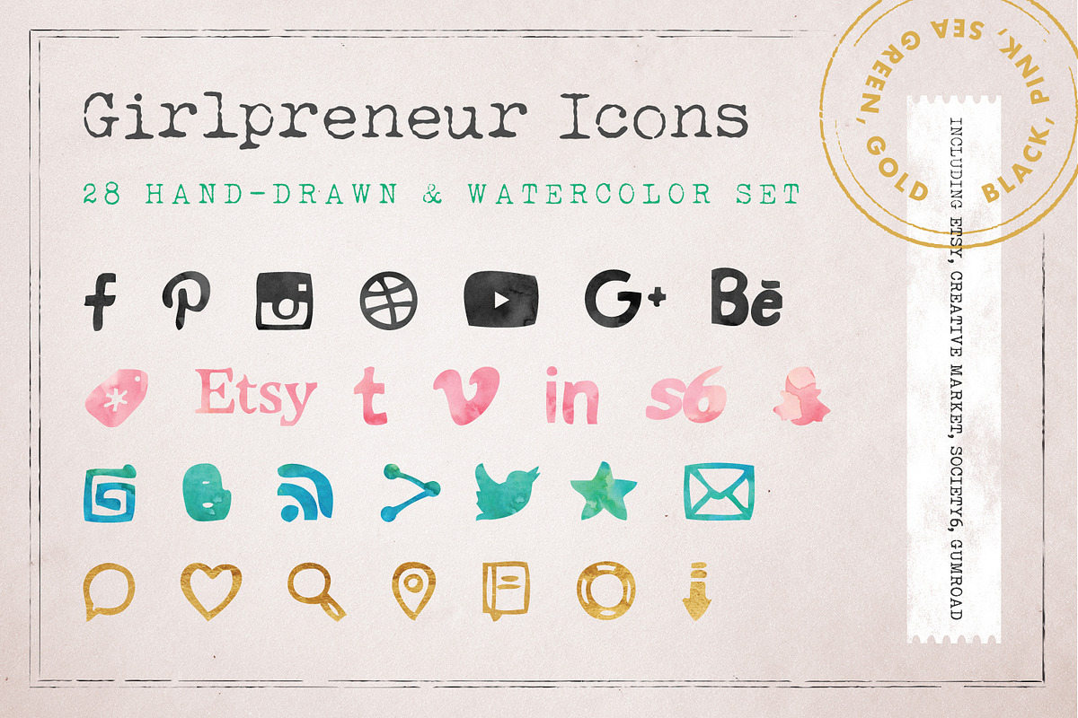 Girlpreneur Hand-drawn Icons in Graphics - product preview 8