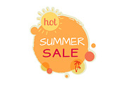 Hot Summer Sale Round Banner. Best Quality Price