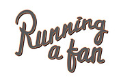 Running a Fan. Running Marathon Badge. Lifestyle.