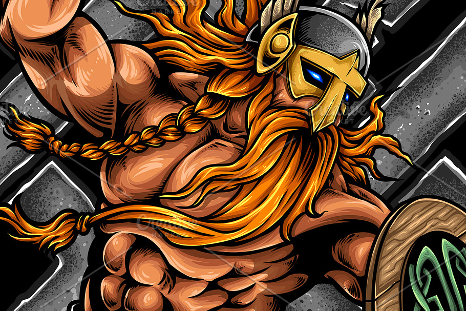 Viking Warrior in Illustrations - product preview 8