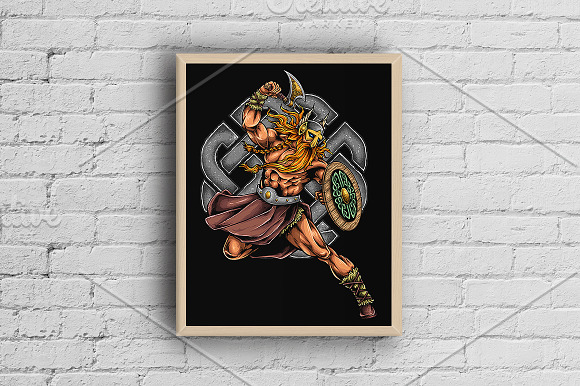 Viking Warrior in Illustrations - product preview 2