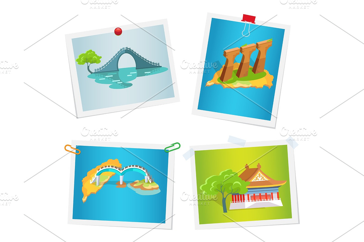 Taiwanese Attractions on Images Attached to Wall in Illustrations - product preview 8