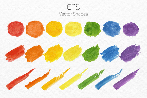 Watercolor Brushes and Shapes in Photoshop Brushes - product preview 4