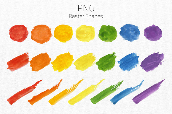 Watercolor Brushes and Shapes in Photoshop Brushes - product preview 5