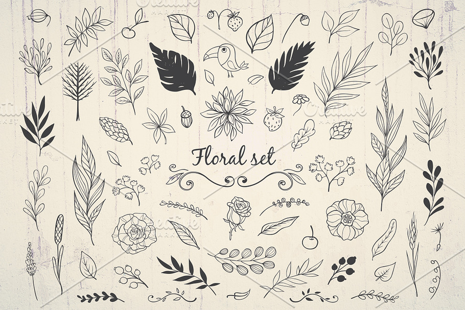 Floral doodles in Illustrations - product preview 8