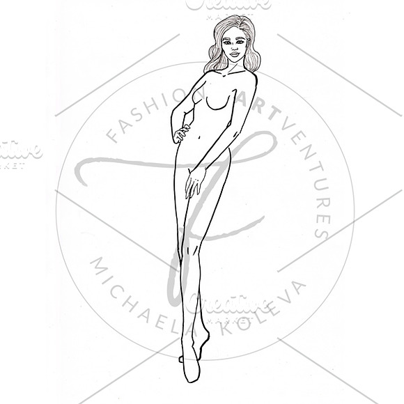 Fashion figure template-The Leanback in Illustrations - product preview 1