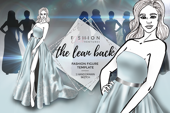 Fashion figure template-The Leanback in Illustrations - product preview 2
