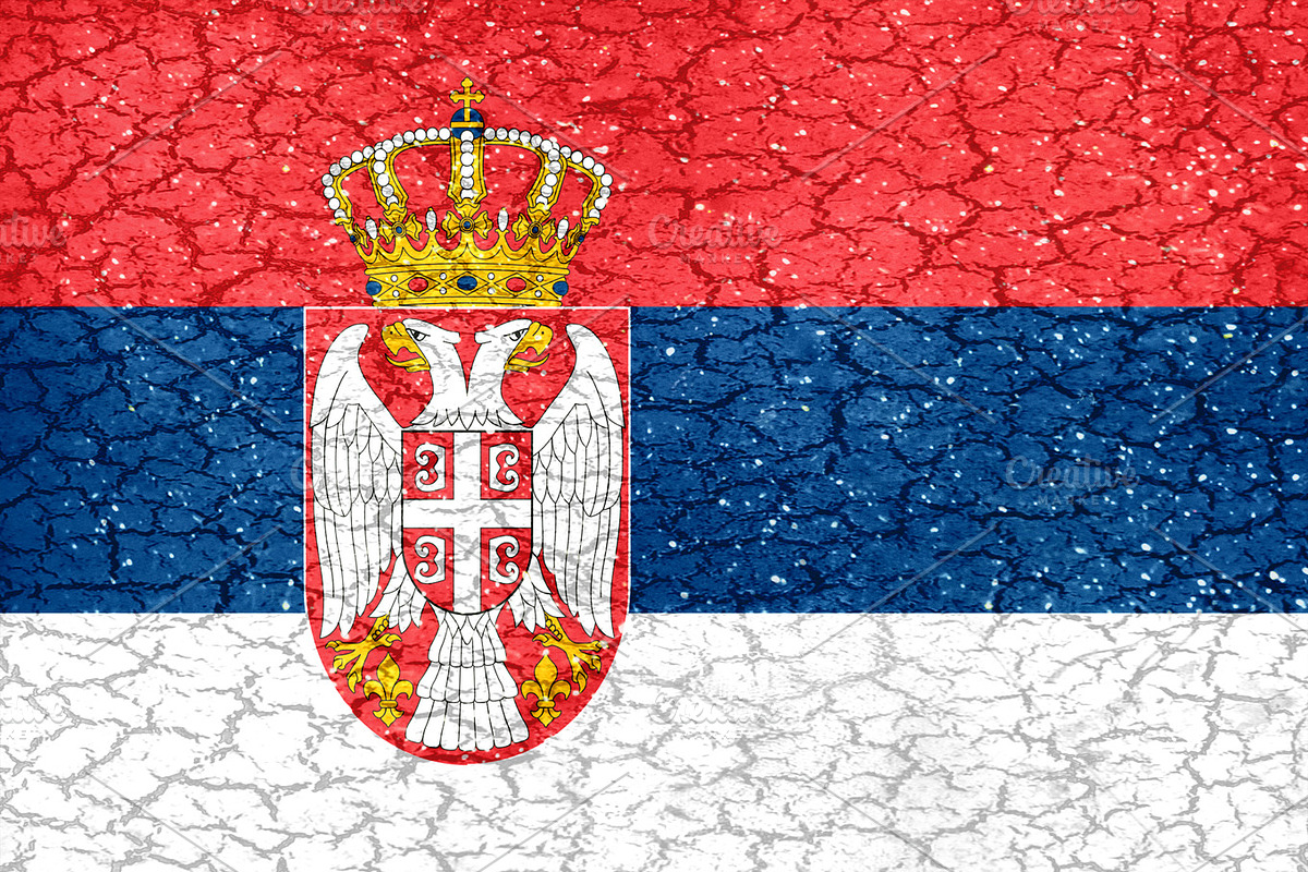 Serbia Grunge Style National Flag in Illustrations - product preview 8