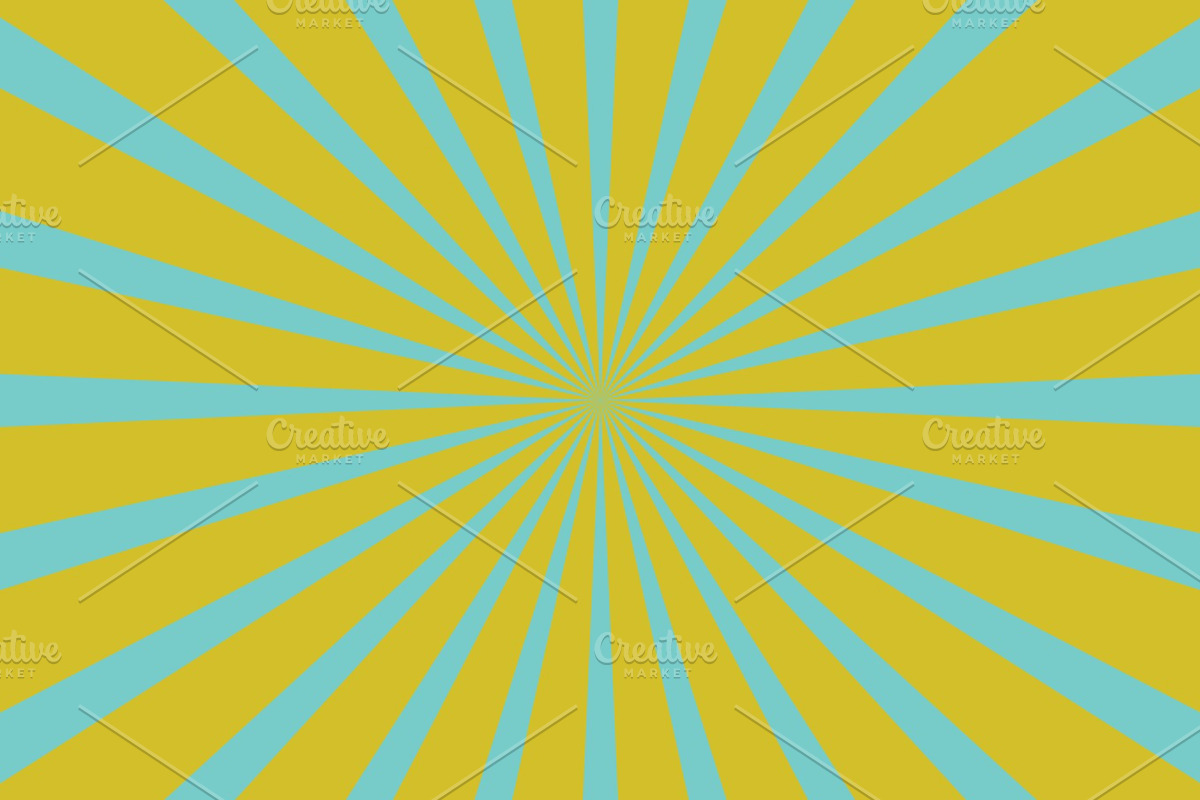 Yellow blue pop art background with rays in Textures - product preview 8