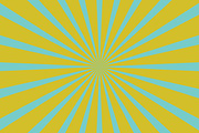 Yellow blue pop art background with rays