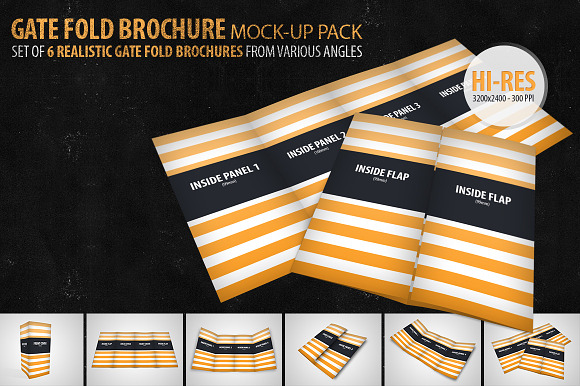 3in1 - Brochure Mock-Up Bundle in Print Mockups - product preview 1