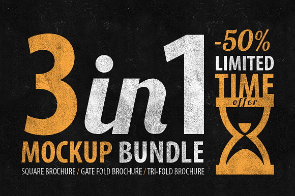 3in1 - Brochure Mock-Up Bundle in Print Mockups - product preview 3