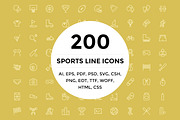 200 Sports Line Icons