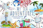 Sea watercolor adventures