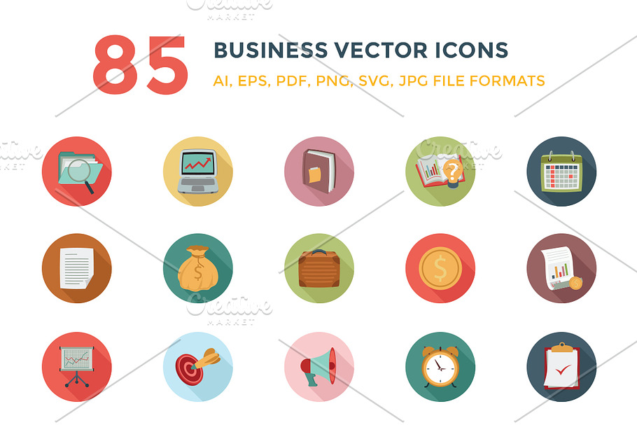 85 Business Vector Icons in Graphics - product preview 8