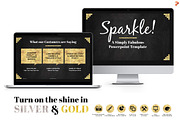 Sparkle Gold Foil PPT Templates