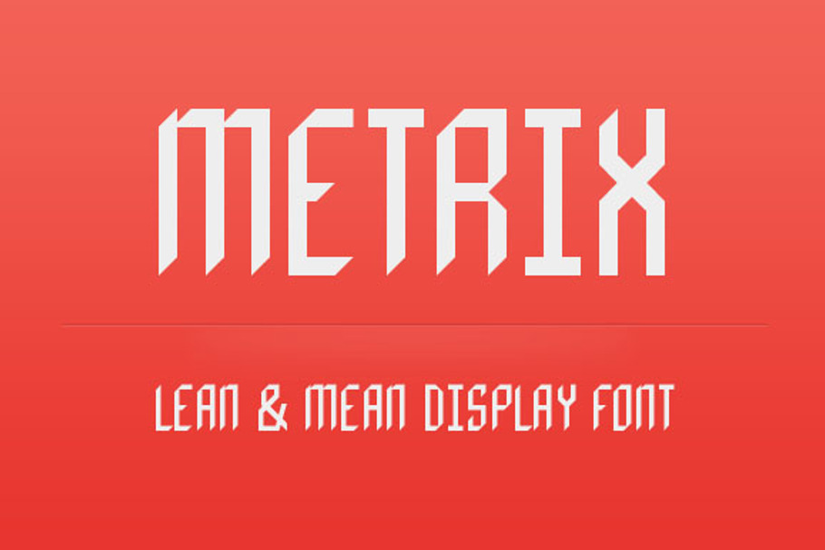 Metrix Display Font in Display Fonts - product preview 8