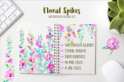 Watercolor Design Kit Floral Spikes