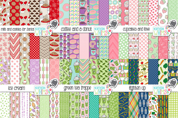 Food & Drink Seamless Pattern Bundle in Patterns - product preview 1