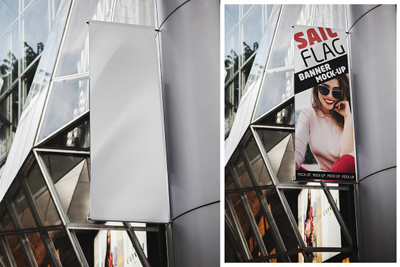 Vertical City Banner Mock-Up in Print Mockups - product preview 1
