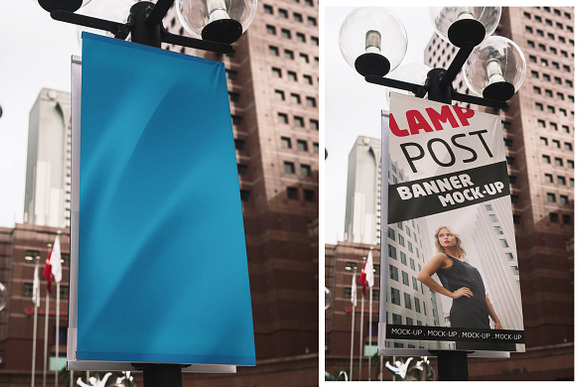 Vertical City Banner Mock-Up in Print Mockups - product preview 3