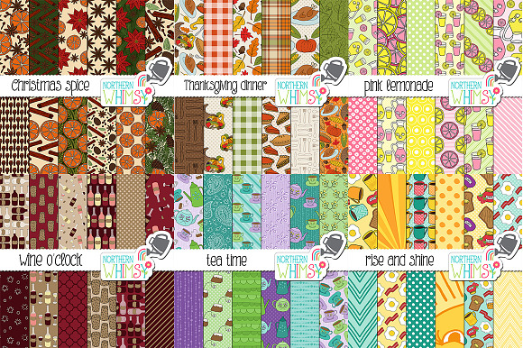 Food & Drink Seamless Pattern Bundle in Patterns - product preview 3