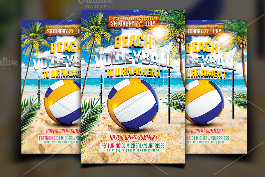 Beach Volleyball Flyer in Flyer Templates - product preview 8