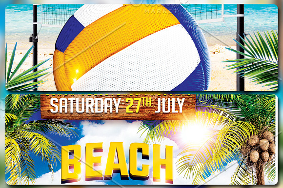 Beach Volleyball Flyer in Flyer Templates - product preview 1