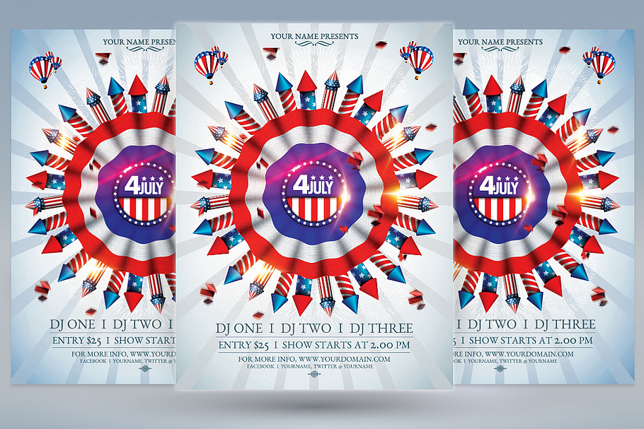 4th of July Flyer in Flyer Templates - product preview 8