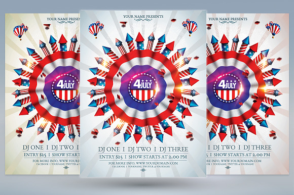 4th of July Flyer in Flyer Templates - product preview 1