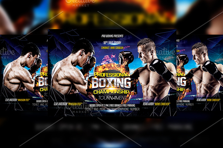 Boxing Night Flyer Template in Flyer Templates - product preview 8