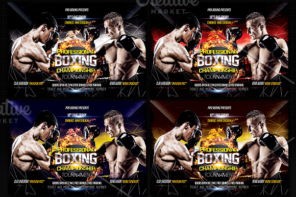 Boxing Night Flyer Template in Flyer Templates - product preview 1