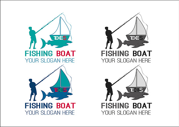 Fishing Boat Logo in Logo Templates - product preview 3